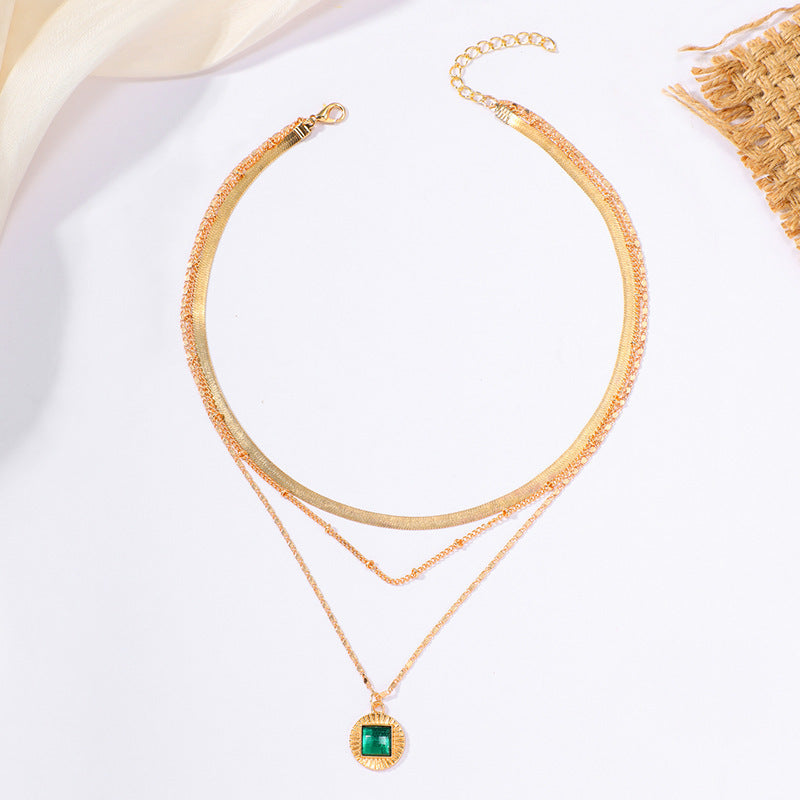 Vintage Smaragd Anhänger-Halskette – Zeitlose Eleganz | Solea Jewelry