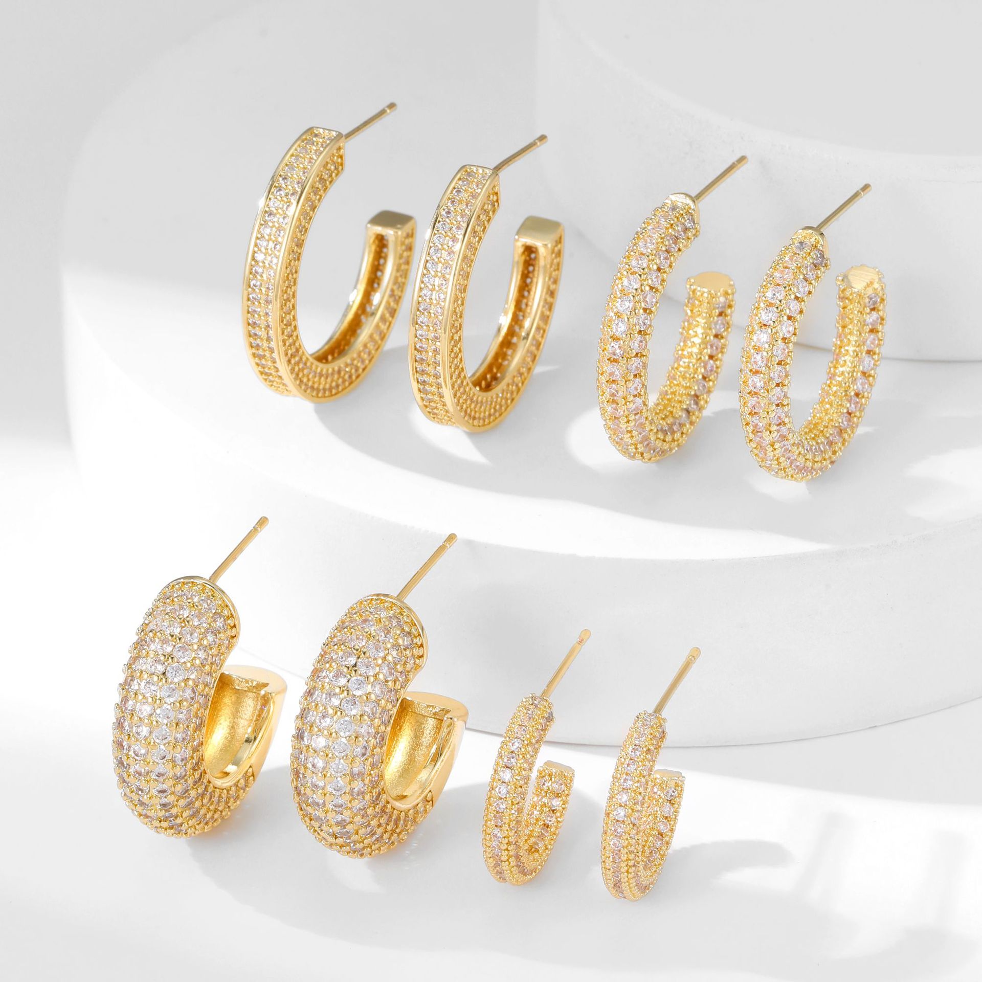 Zirkonia Ohrringe – Geometrisches Design | Solea Jewelry