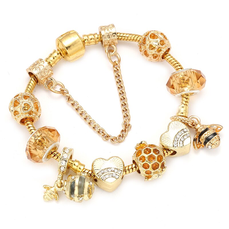 Gold Bee Bracelet – Dainty Gold-Plated Women's Jewelry