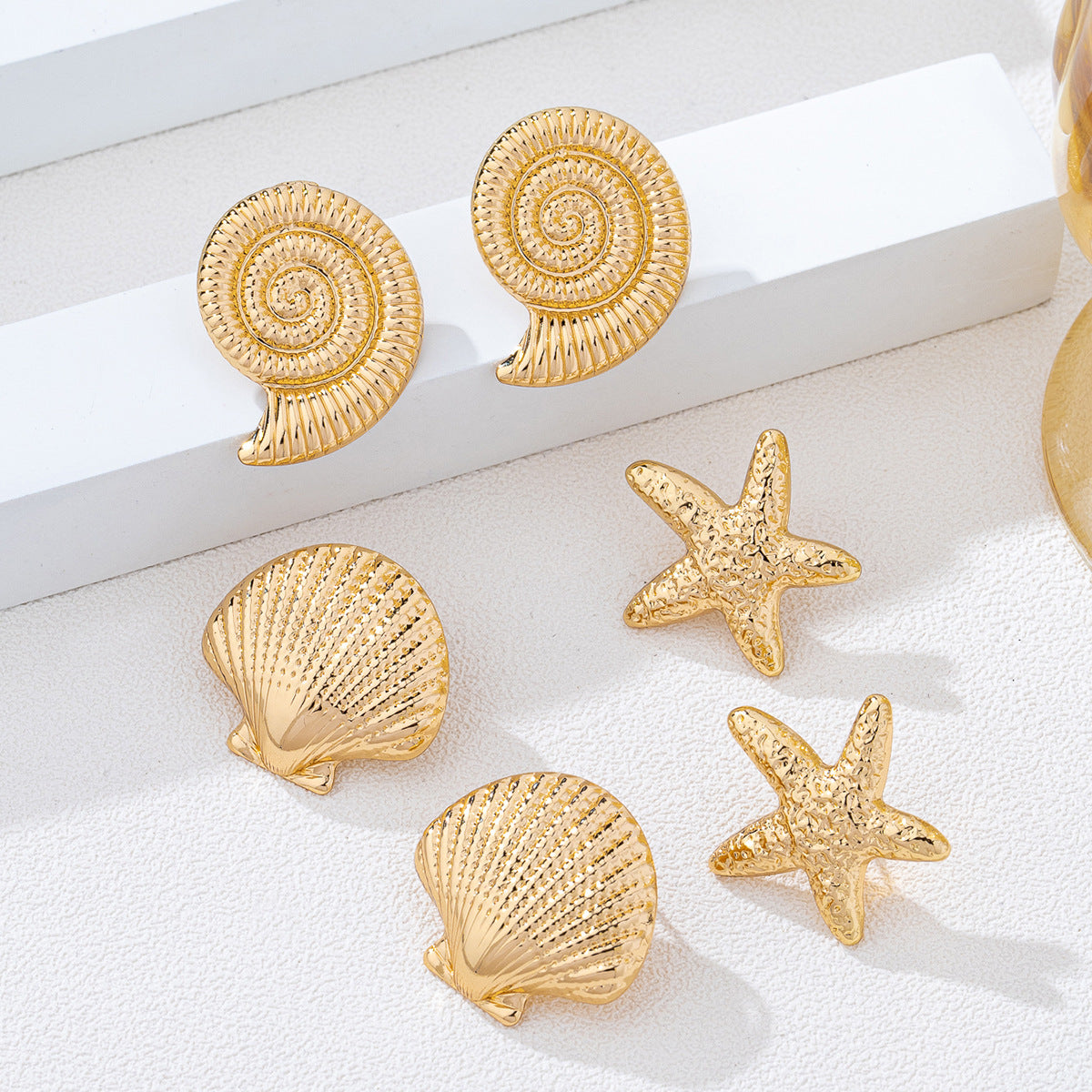 Ocean Starfish Earring Set — 3-Pair Coastal Chic | Solea Jewelry