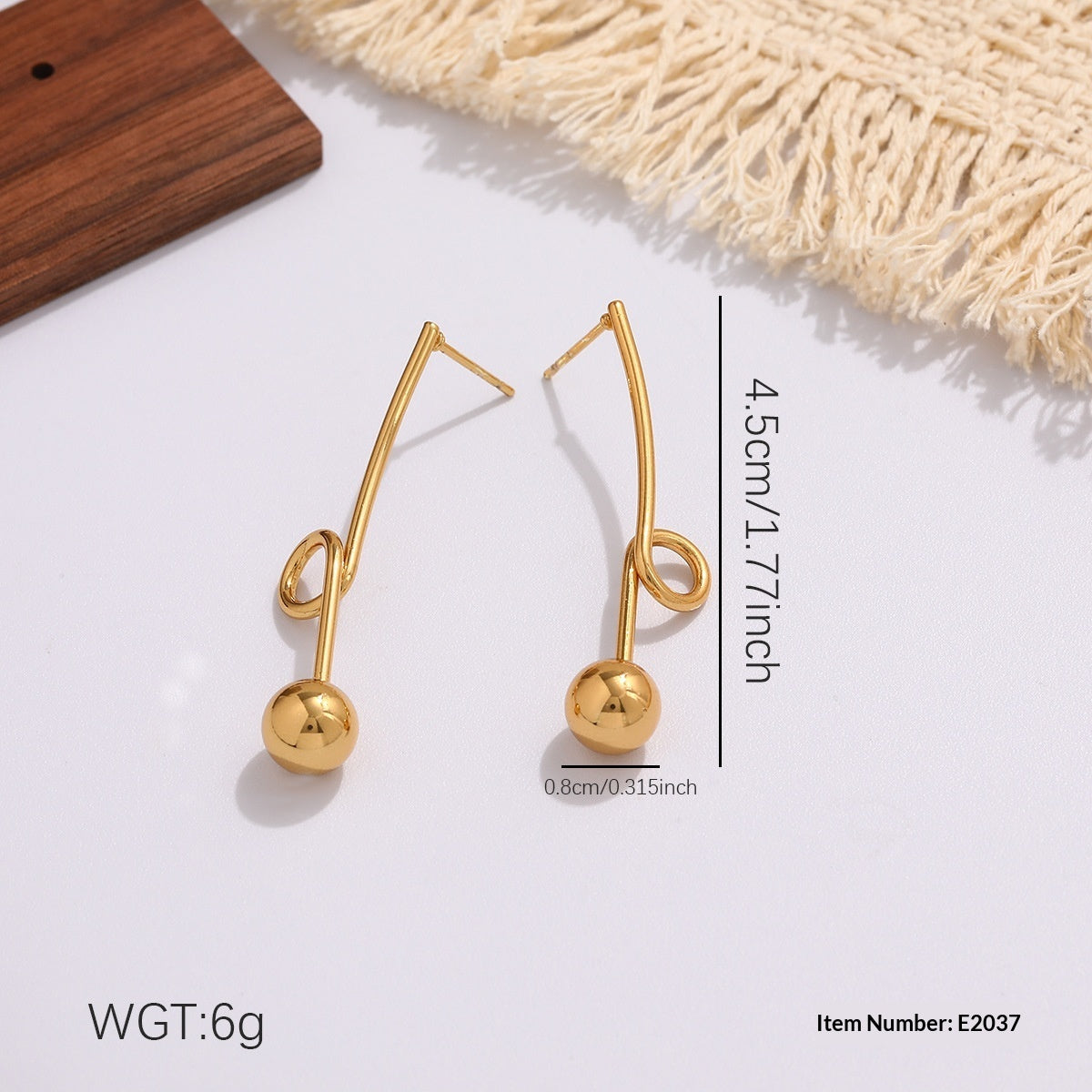 Diamond Drop Earrings — Titanium Steel Luxury | Solea Jewelry