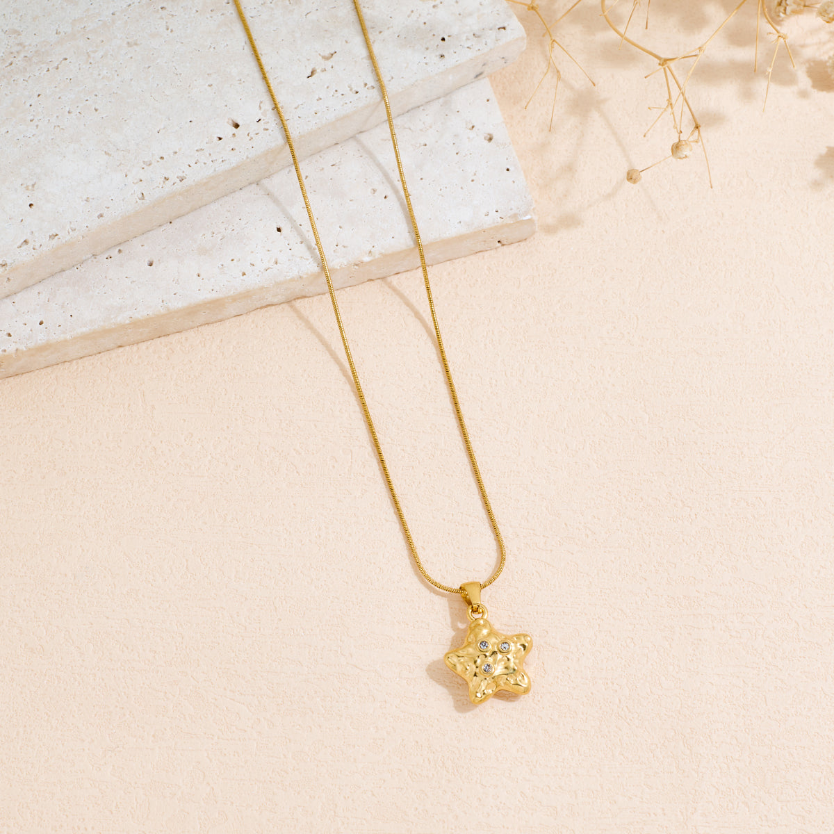 Starfish Rhinestone Pendant Necklace — Ocean Luxe | Solea Jewelry