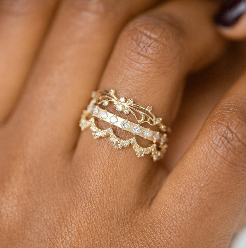 Gold Ring Set Damen – Stapelringe im 3er-Set | Soléa Jewelry