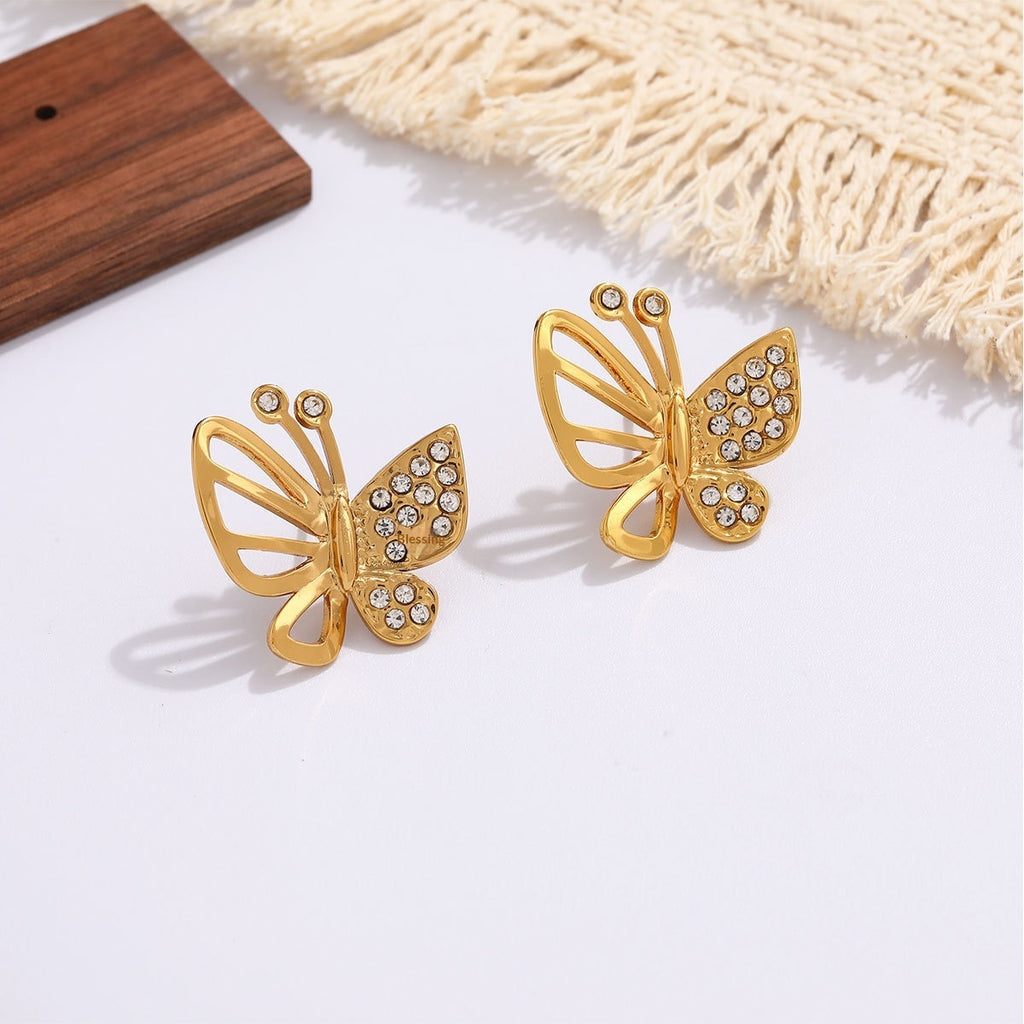 Diamond Drop Earrings — Titanium Steel Luxury | Solea Jewelry