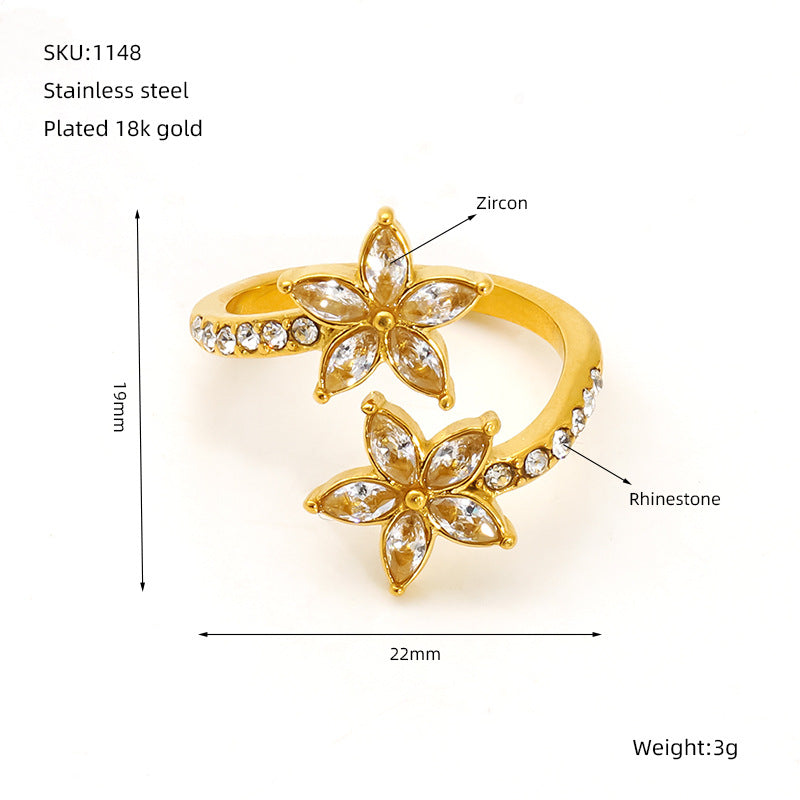 Horseshoe Open Ring — Adjustable Lucky Charm | Solea Jewelry