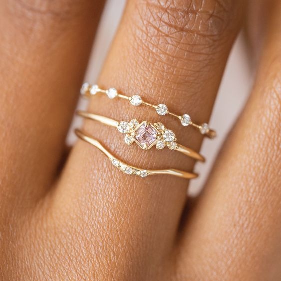 Gold Ring Set Damen – Stapelringe im 3er-Set | Soléa Jewelry