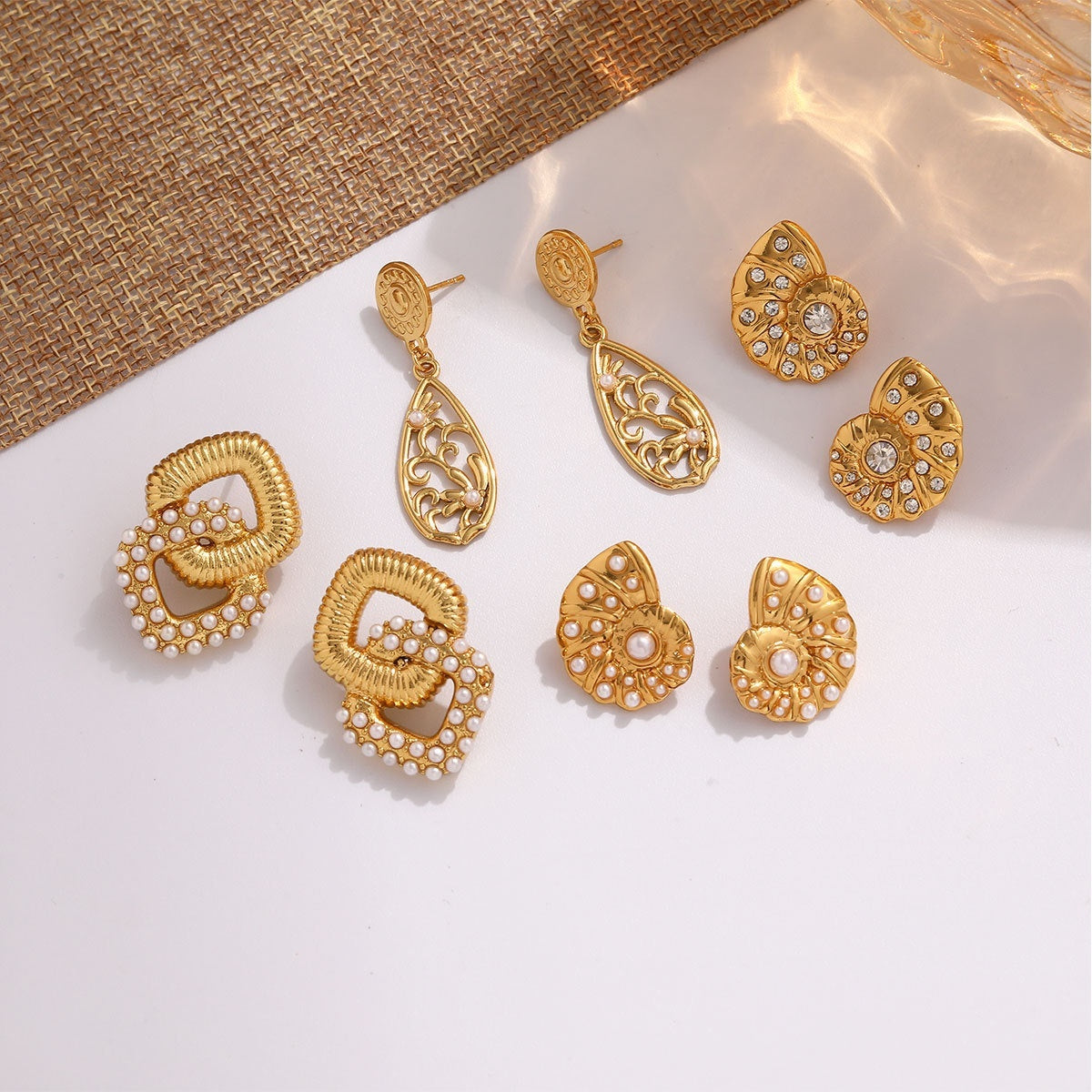 Diamond Drop Earrings — Titanium Steel Luxury | Solea Jewelry