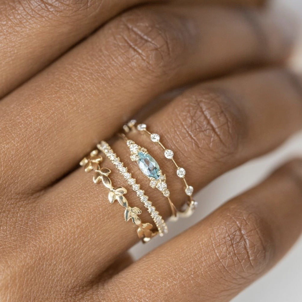 Gold Ring Set Damen – Stapelringe im 3er-Set | Soléa Jewelry